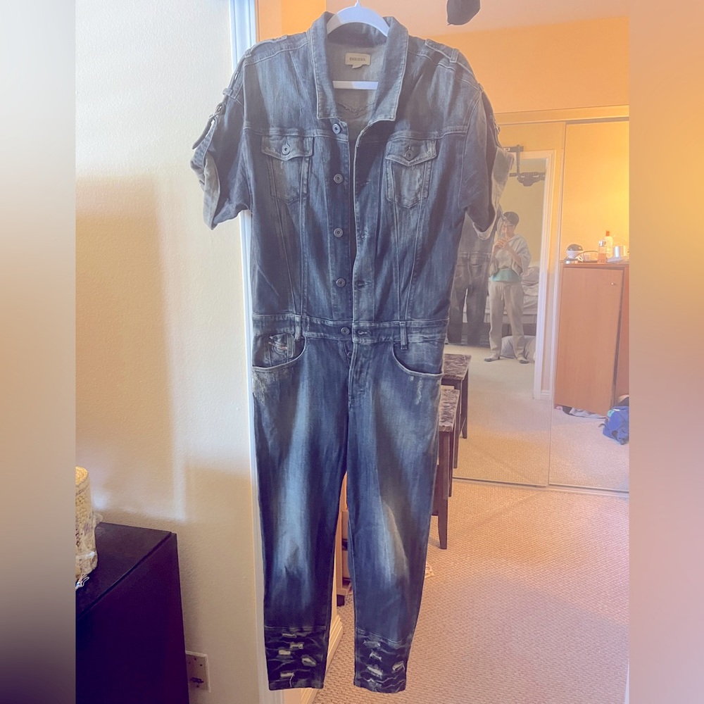 Diesel Denim Button Down Jumpsuit